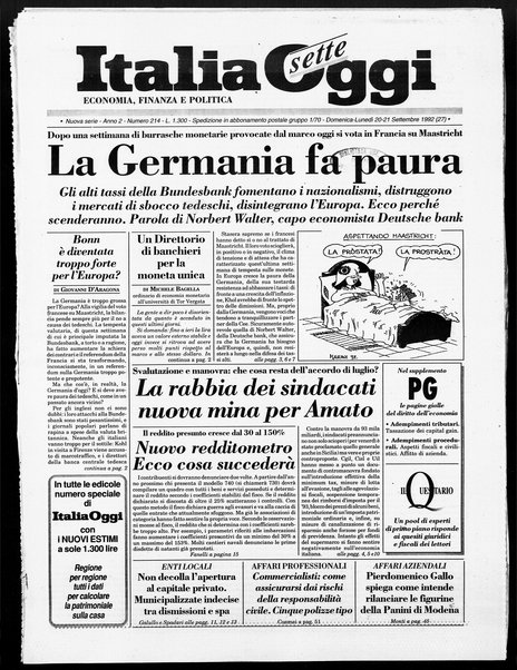 Italia oggi : quotidiano di economia finanza e politica